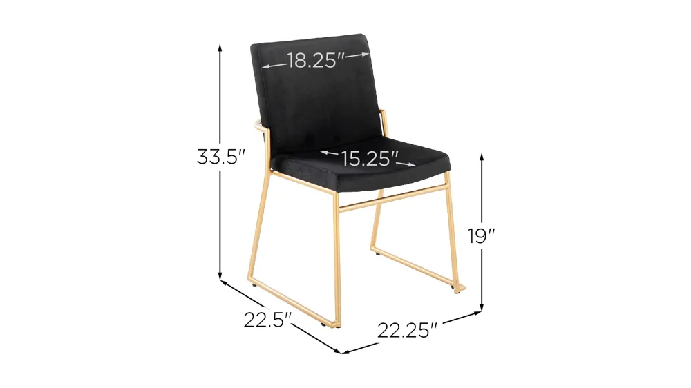 Dutchess Dining Chairs - Set of 2 Dimensions