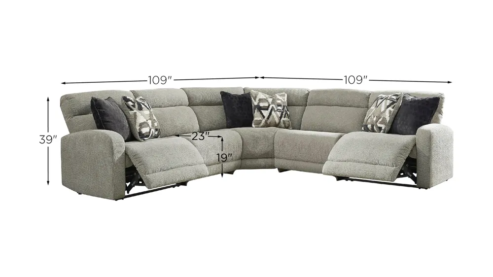 Colleyville 5-pc. Sectional Dimensions