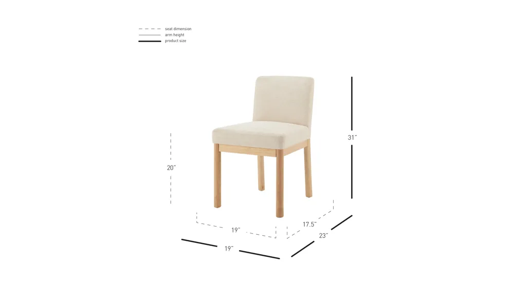 Bloomfield Side Chair- Set of 2 Dimensions