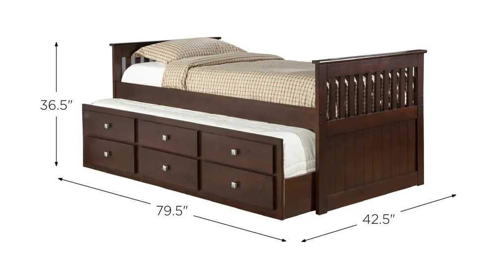 Captain Trundle Bed Dimensions