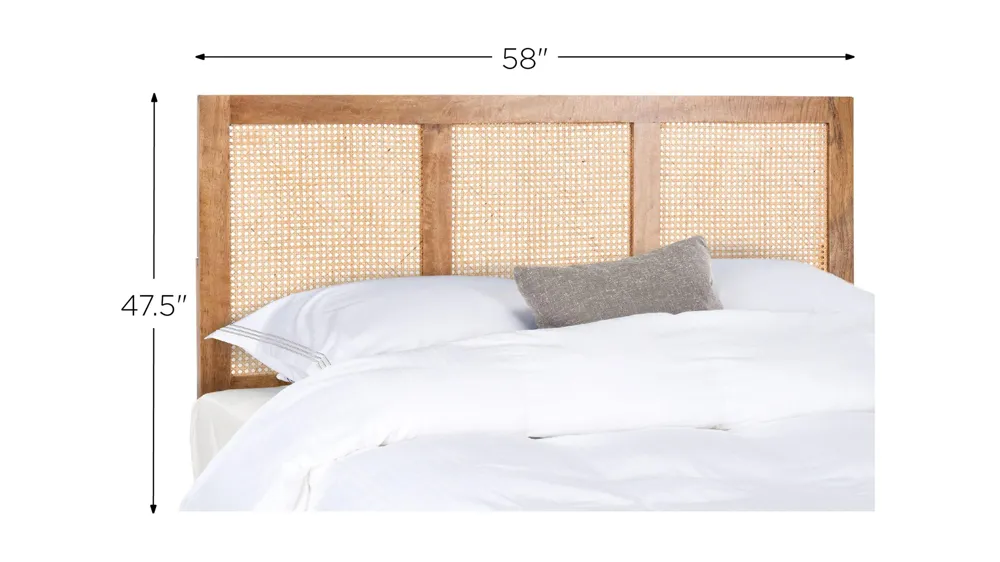Vienna Cane Mounted Headboard Dimensions