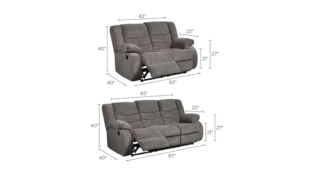 Southgate Living Room Set Dimensions