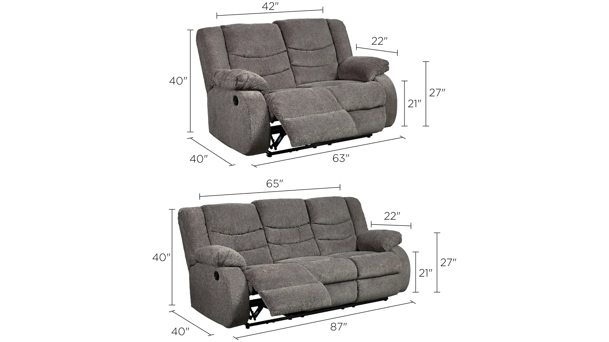 Southgate 2-pc. Reclining Sofa and Loveseat Set