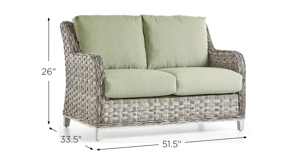 Grand Isle Sgr Outdoor Loveseat Dimensions