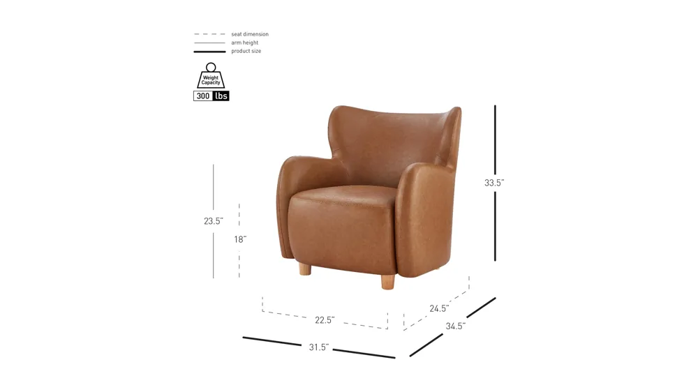Tiffany Arm Chair Dimensions