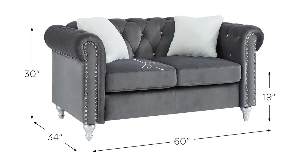 Raisa Loveseat Dimensions