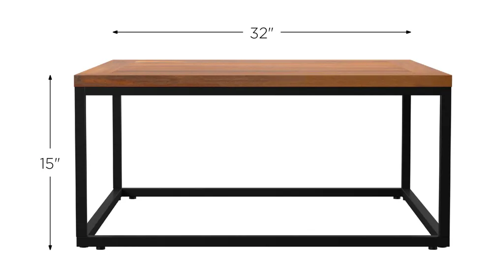 Davis Outdoor Cocktail Table Dimensions