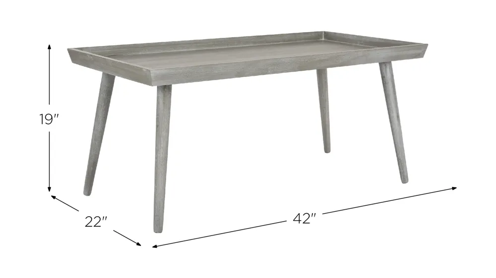 Myrtis Coffee Table With Tray Top Dimensions