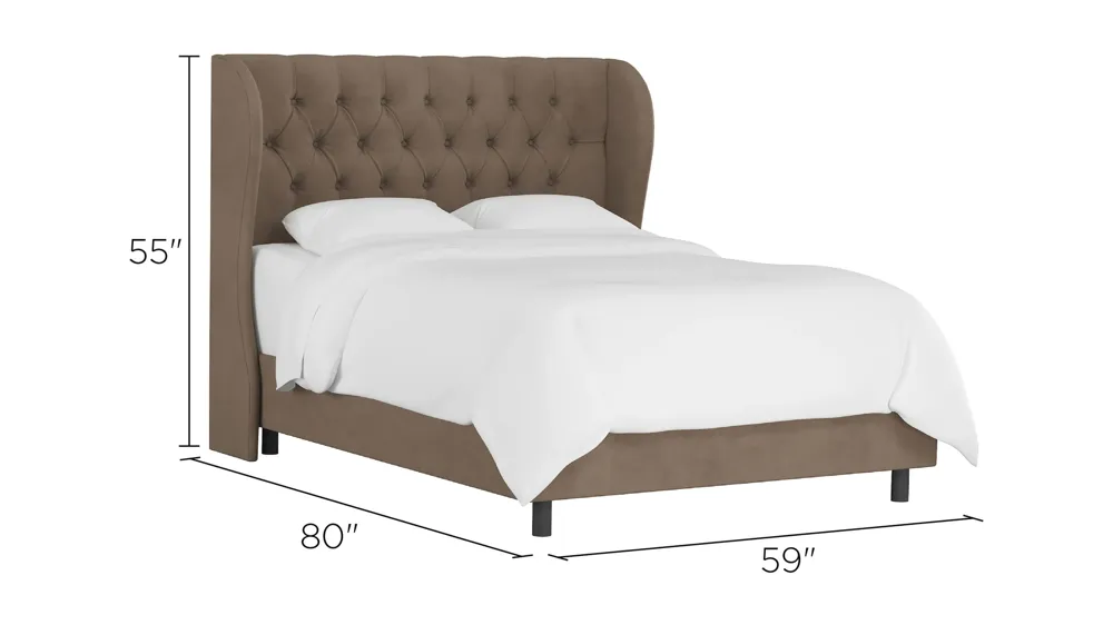 Thayer Wingback Bed Dimensions