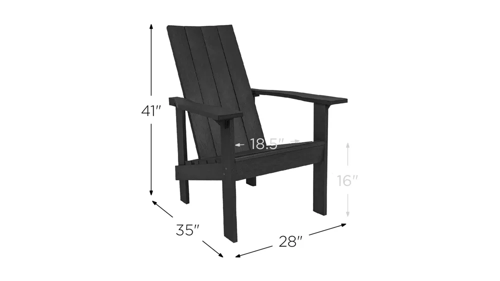 Generation Recycled Outdoor Modern Adirondack Chair Dimensions