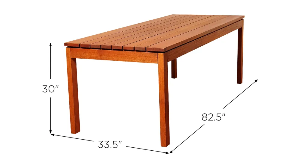 Amazonia Outdoor Dining Table Dimensions