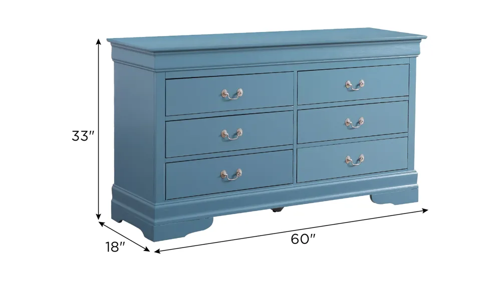 Rossie Bedroom Dresser Dimensions