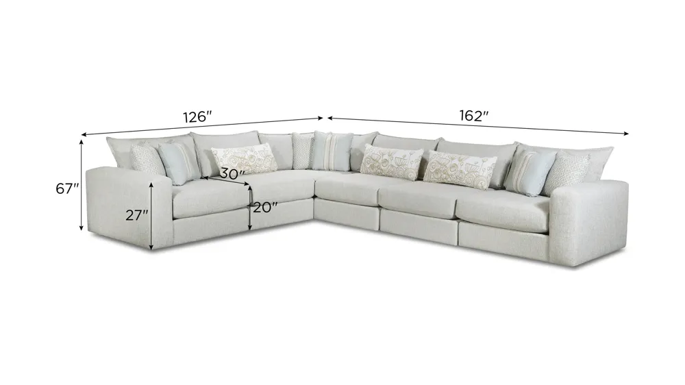 Durango 6-pc. Sectional Dimensions