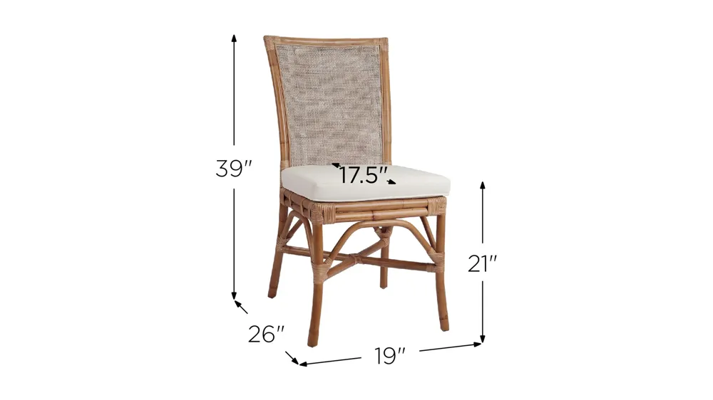 Tatum Side Chair: Set of 2 Dimensions