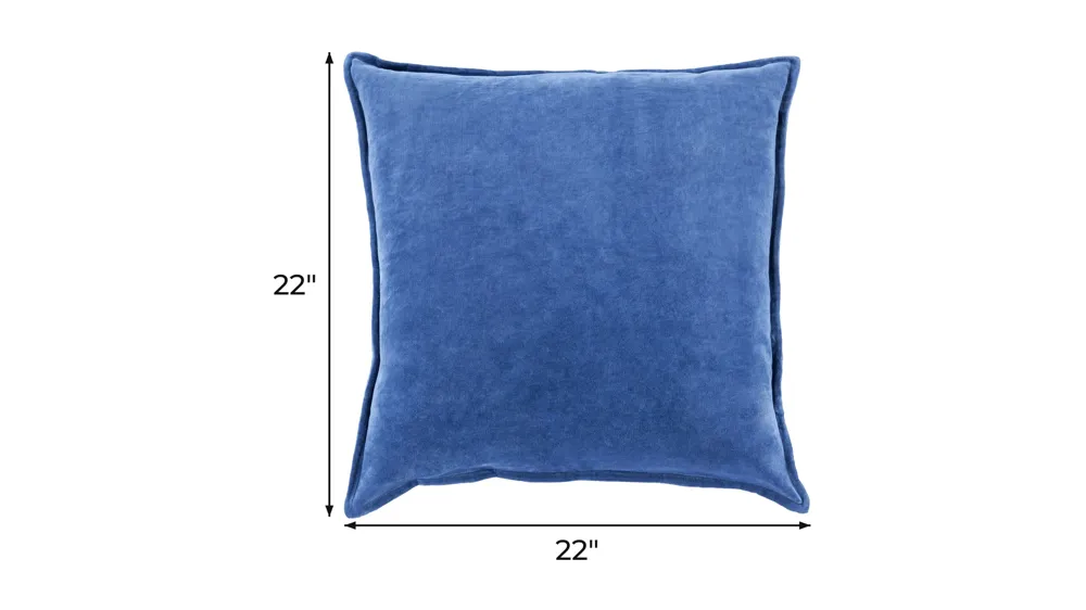 Cotton Velvet 22" Throw Pillow Dimensions