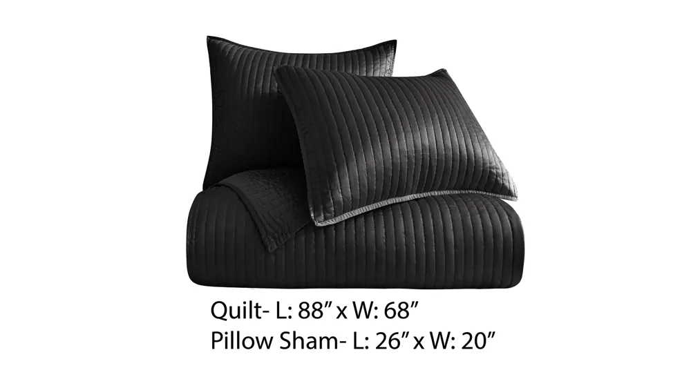 Satin Channel 2-pc. Quilt Set Dimensions