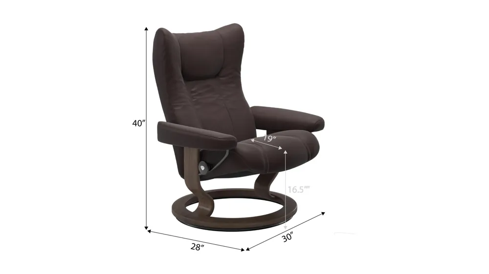 Wing Medium Classic Recliner Dimensions