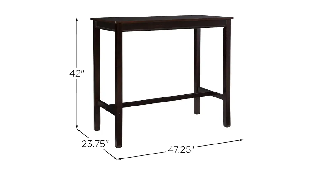 Claridge Bar Height Pub Table Dimensions