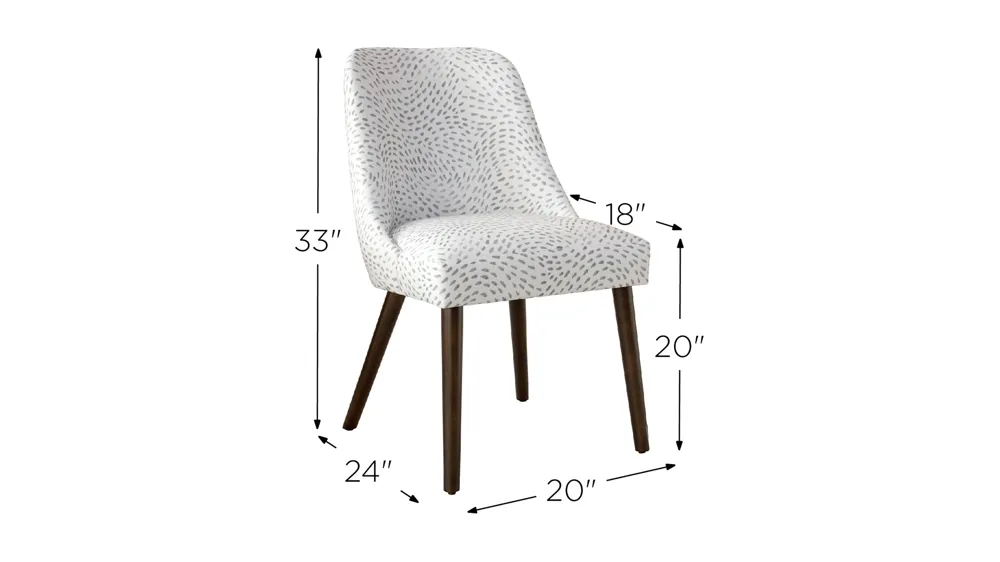 Kintra Upholstered Dining Chair Dimensions