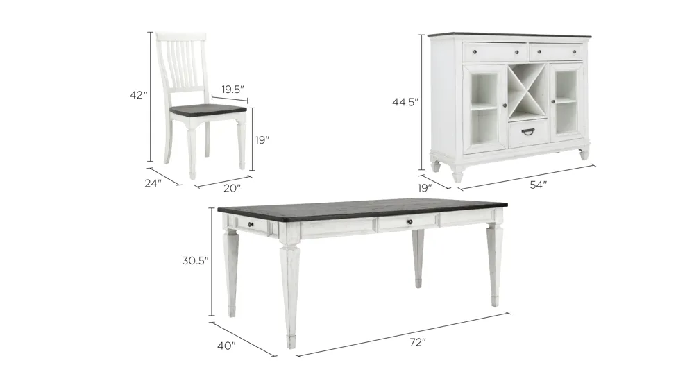Shelby Collection Dimensions