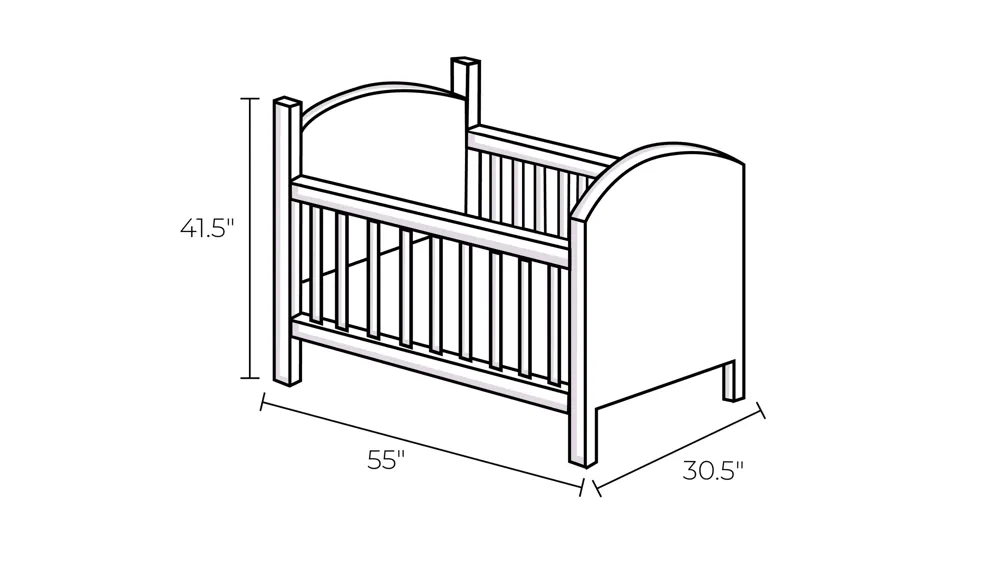 Madeline 4-in-1 Convertible Crib by Delta Children Dimensions