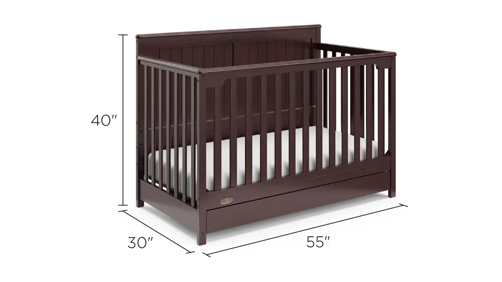 Halsey Convertible Crib w/ Drawer Dimensions