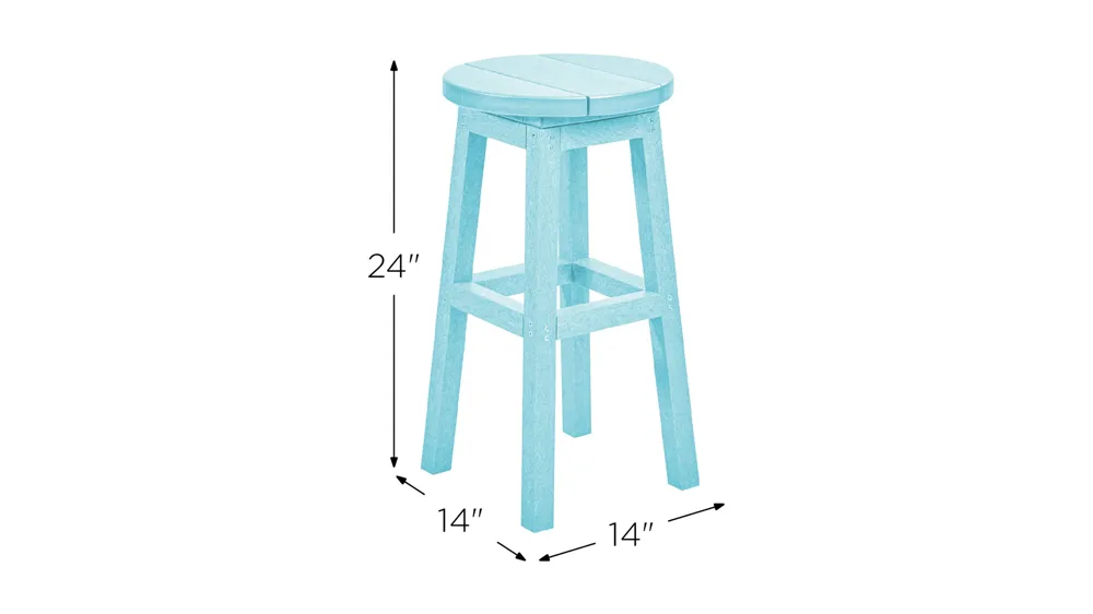 Generation Recycled Outdoor Counter Height Dining Stool Dimensions