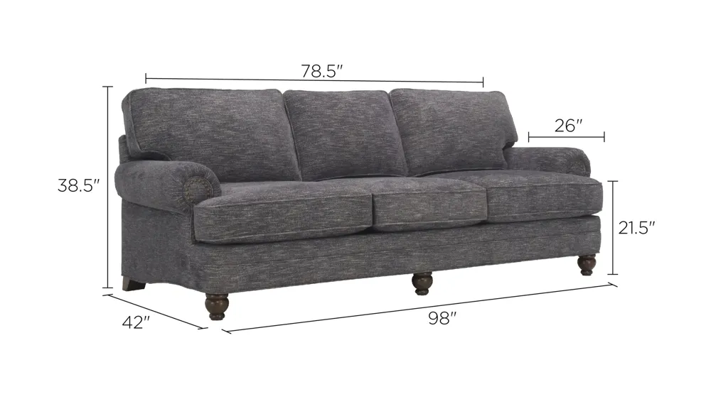 Tifton Chenille Sofa Dimensions
