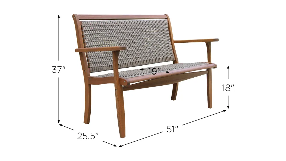 Ocean Ave Outdoor Garden Bench Dimensions