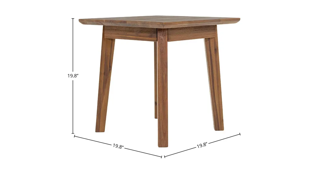 Gia Side Table - Warm Pecan Dimensions