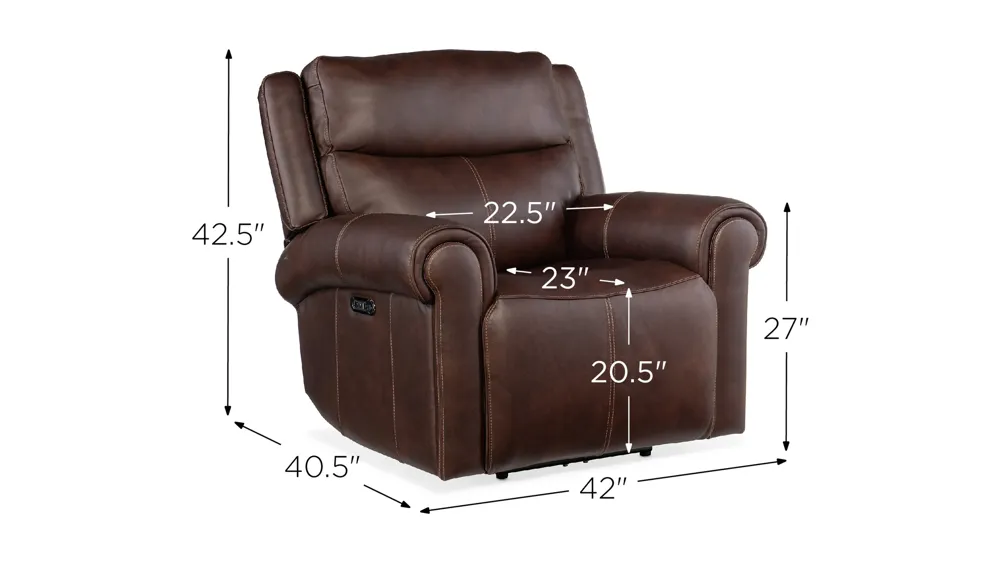 Oberon Zero Gravity Recliner Dimensions