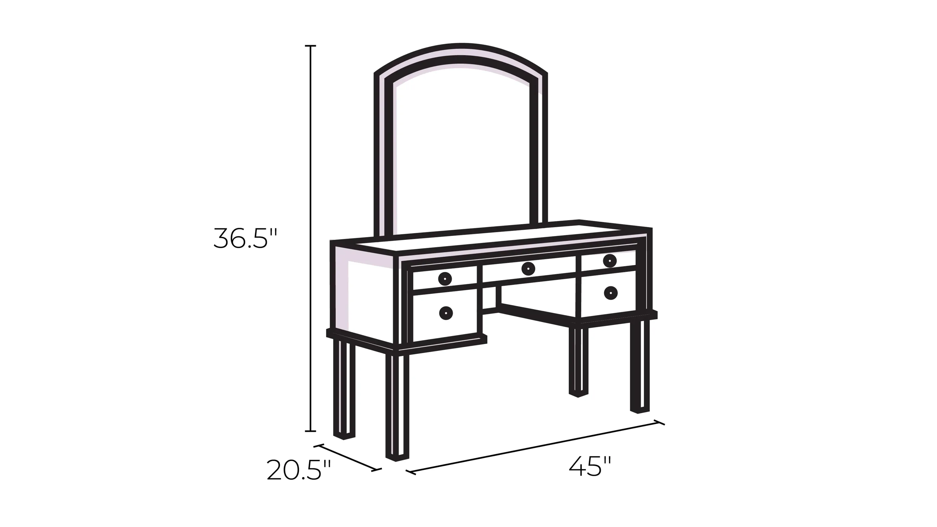 Penelope Vanity Desk | Raymour & Flanigan