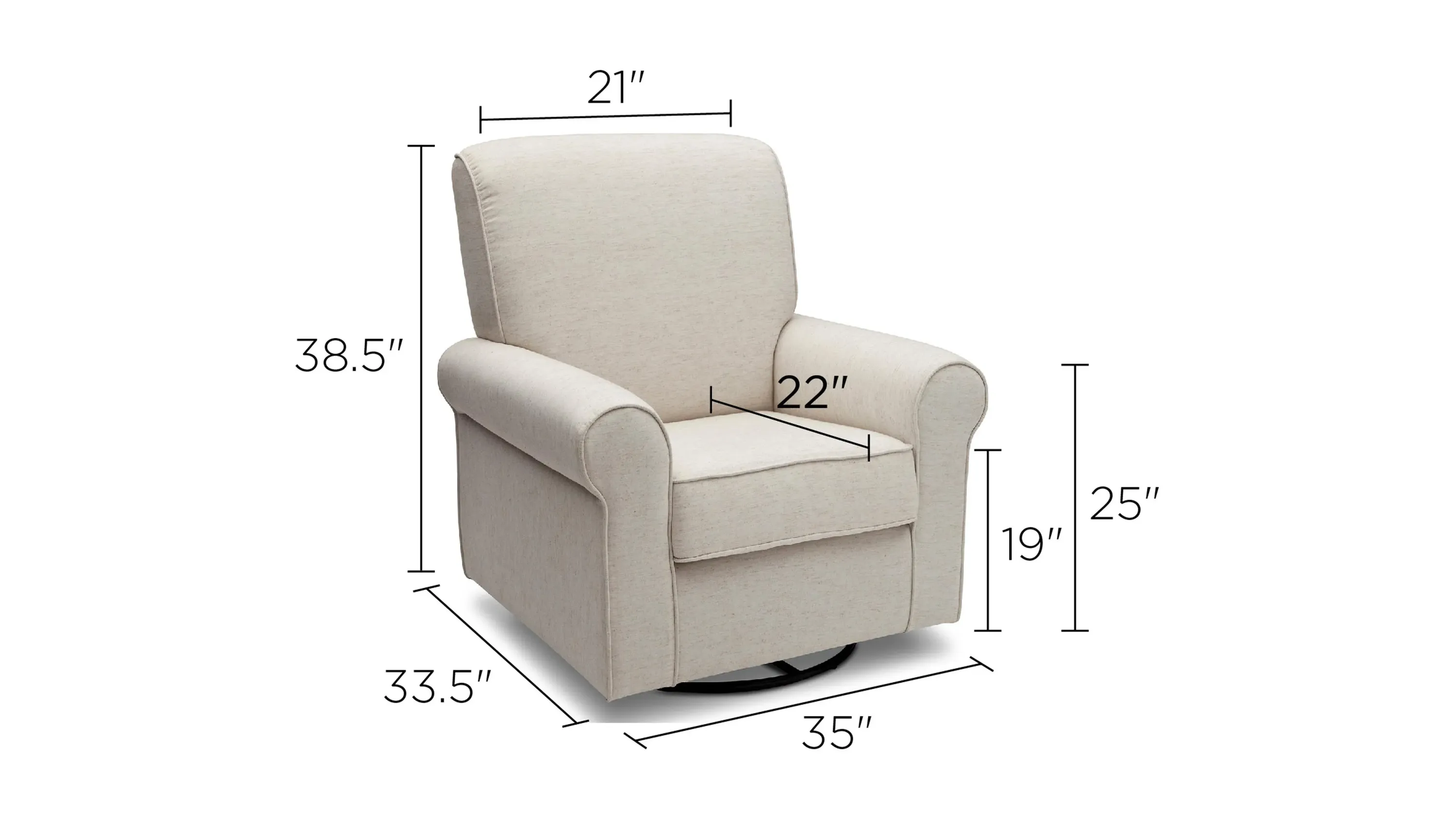 Clair Slim Delta Children Avery Nursery Glider Nursery Chair Delta