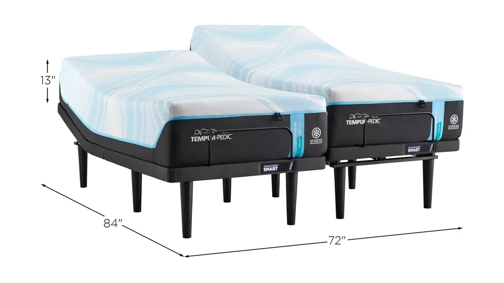 Tempur-Pedic Luxebreeze 2.0 Medium Hybrid Split Set Dimensions