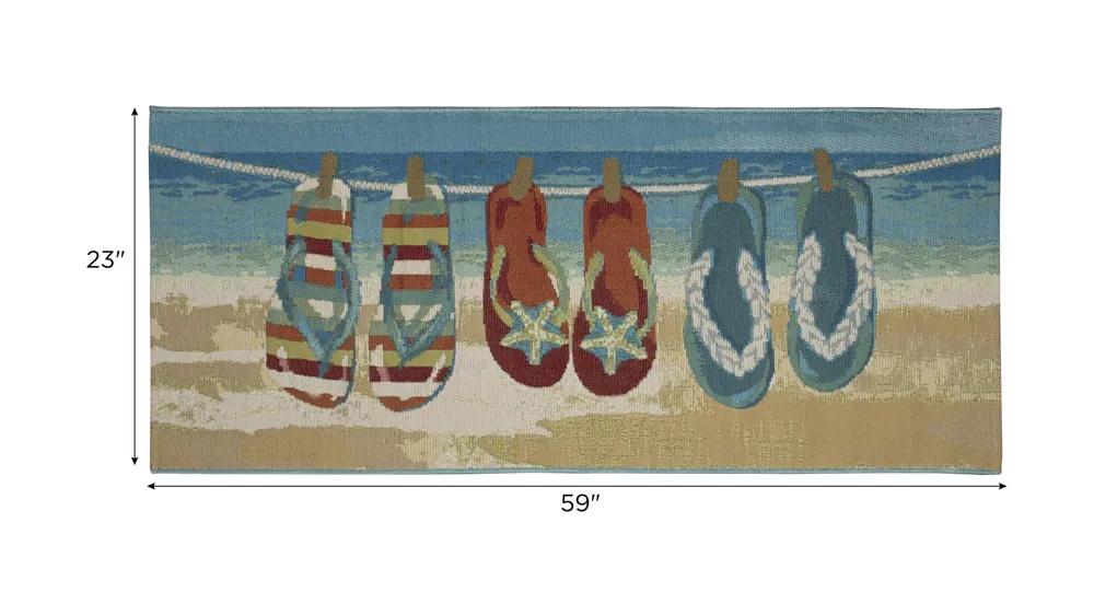 Esencia Flip Flops Forever Indoor/Outdoor Mat Dimensions