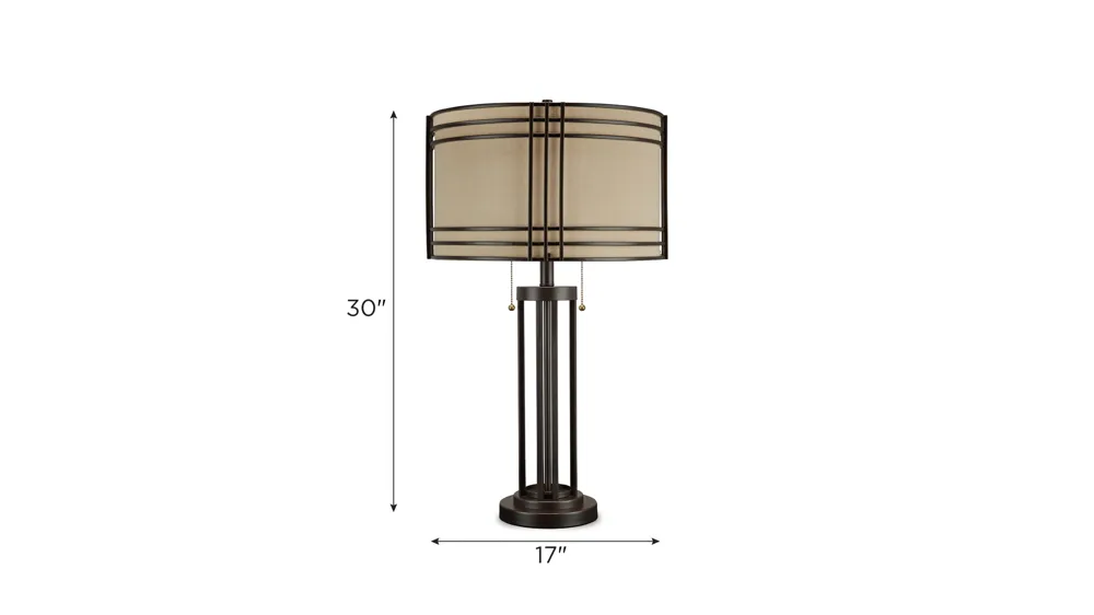 Hanswell Metal Table Lamp Dimensions