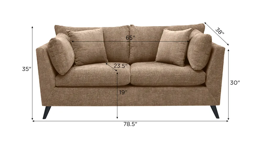 Caruso Loveseat Dimensions