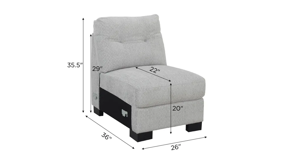 Pierce Armless Chair Dimensions