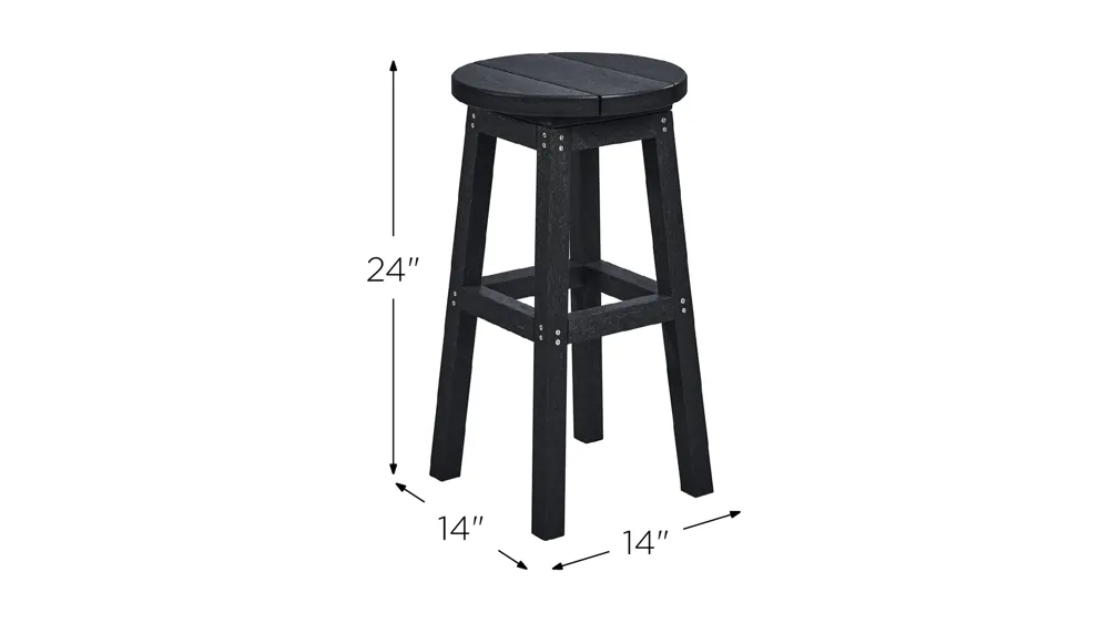 Generation Recycled Outdoor Counter Height Dining Stool Dimensions