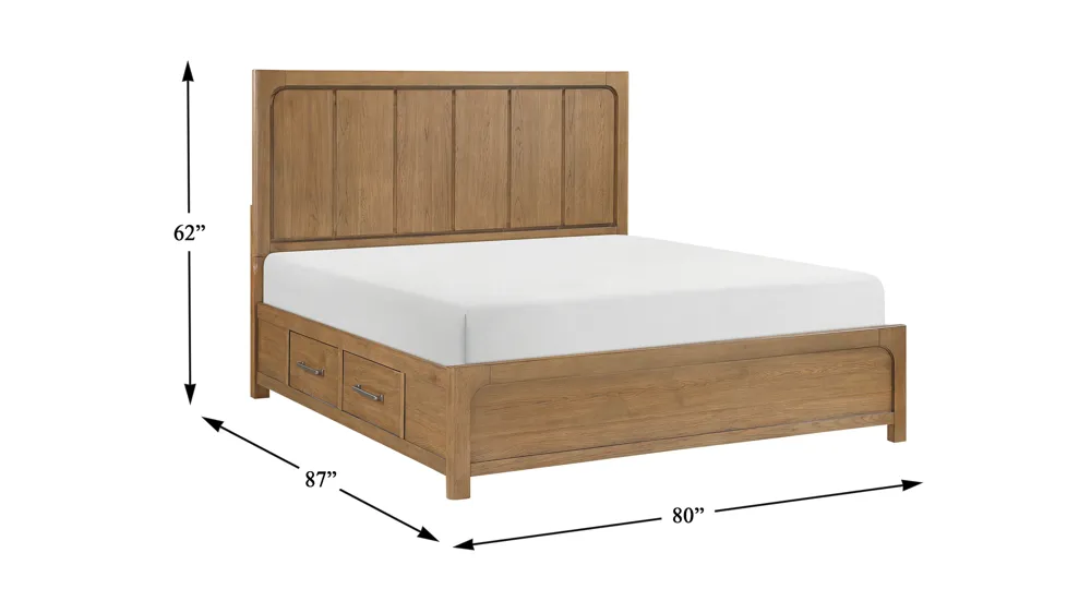 Paola Platform Storage Bed Dimensions