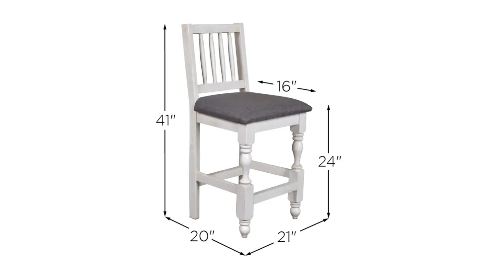 Rustic French Counter Height Stools Set of 2 Dimensions