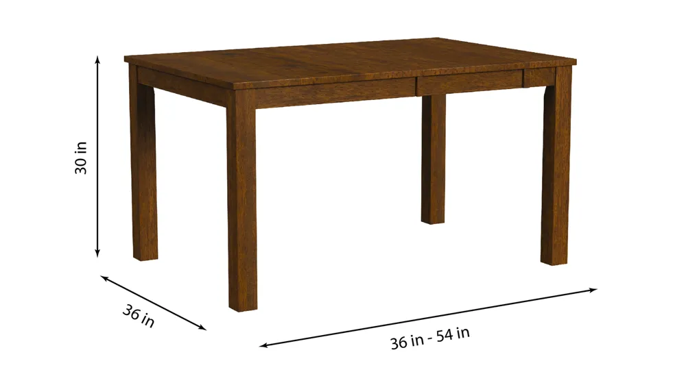 Mirabelle 1-Leaf Dining Table Dimensions