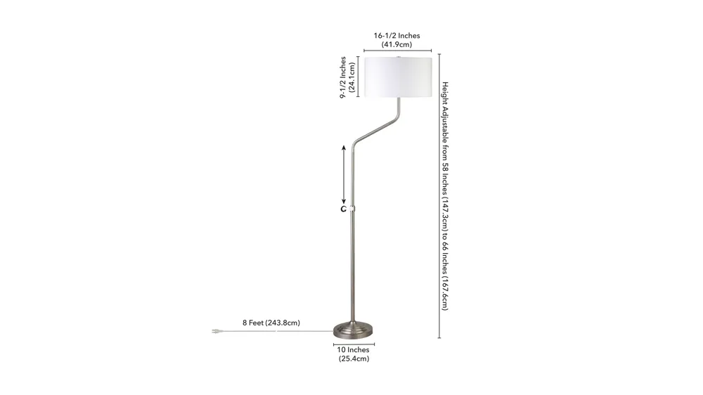 Heines Floor Lamp Dimensions