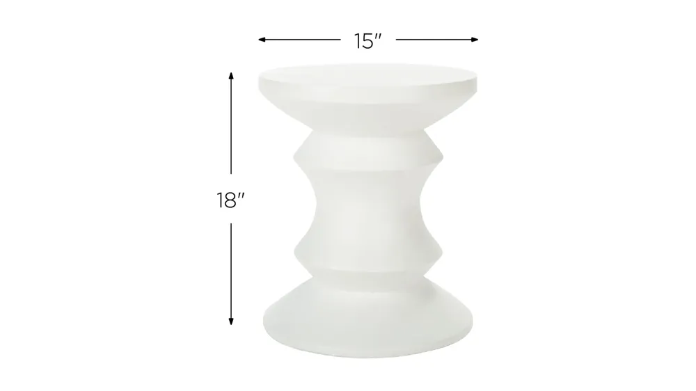 Palmdale Outdoor Concrete Accent Stool Dimensions