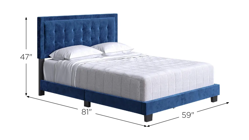 Paterson Velvet Touch Platform Bed Dimensions