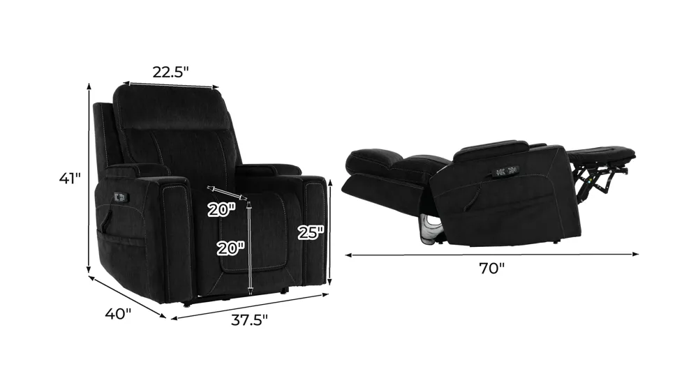 Nebula Zero Gravity Triple Power Lift Recliner w/ Immersive Audio Dimensions
