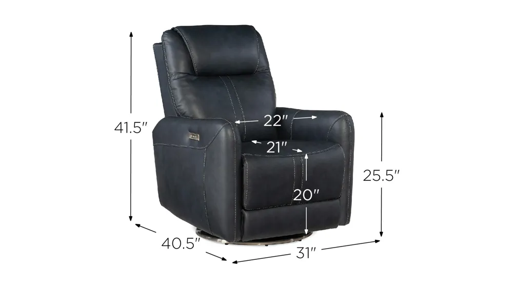 Steffen Swivel Power Recliner Dimensions