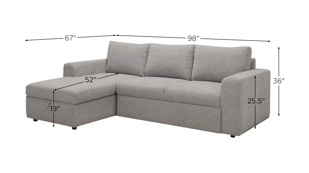 Barry 2-pc. Sofa Chaise Dimensions
