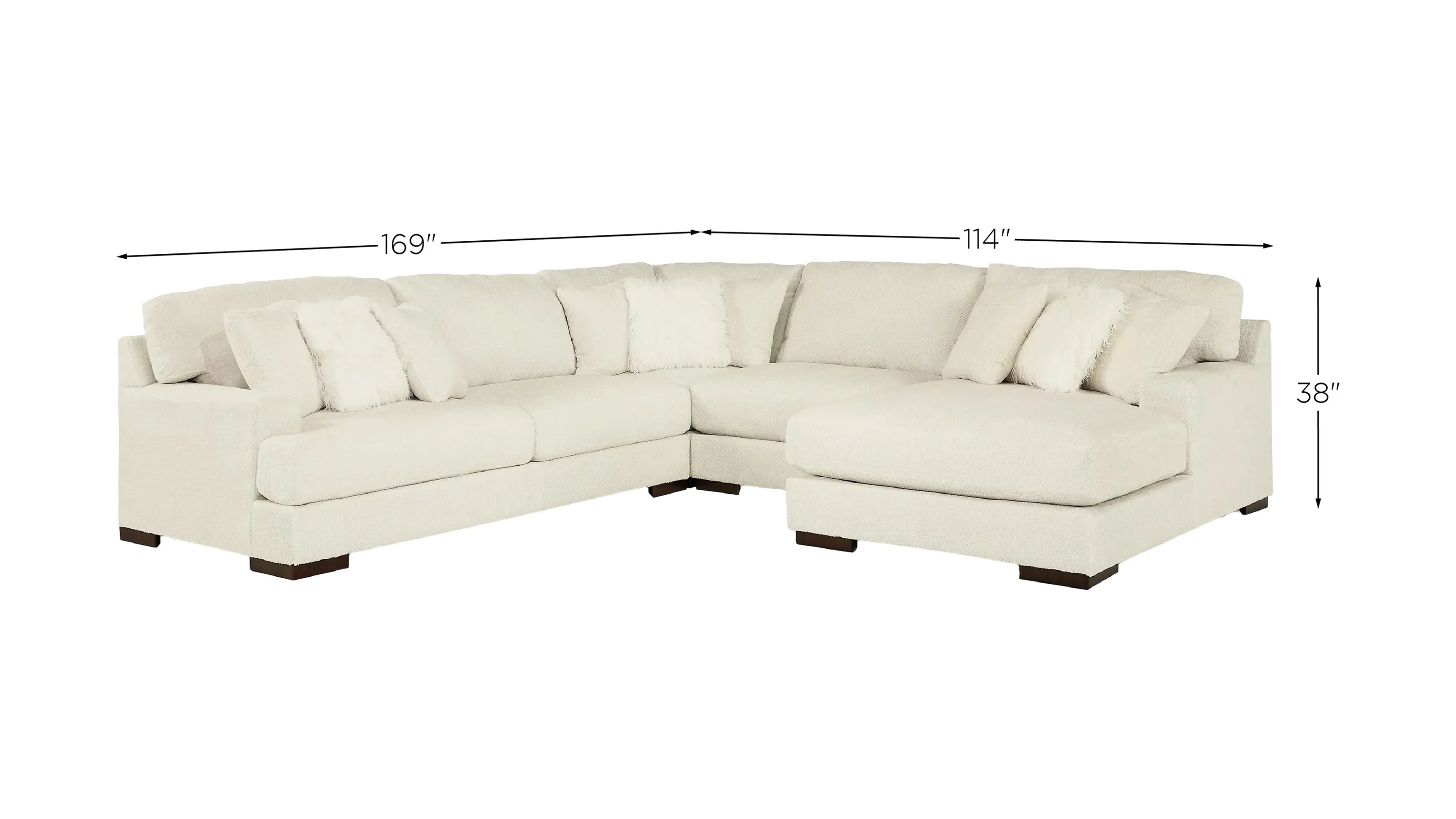 Zada 4-pc. Sectional with Chaise | Raymour & Flanigan