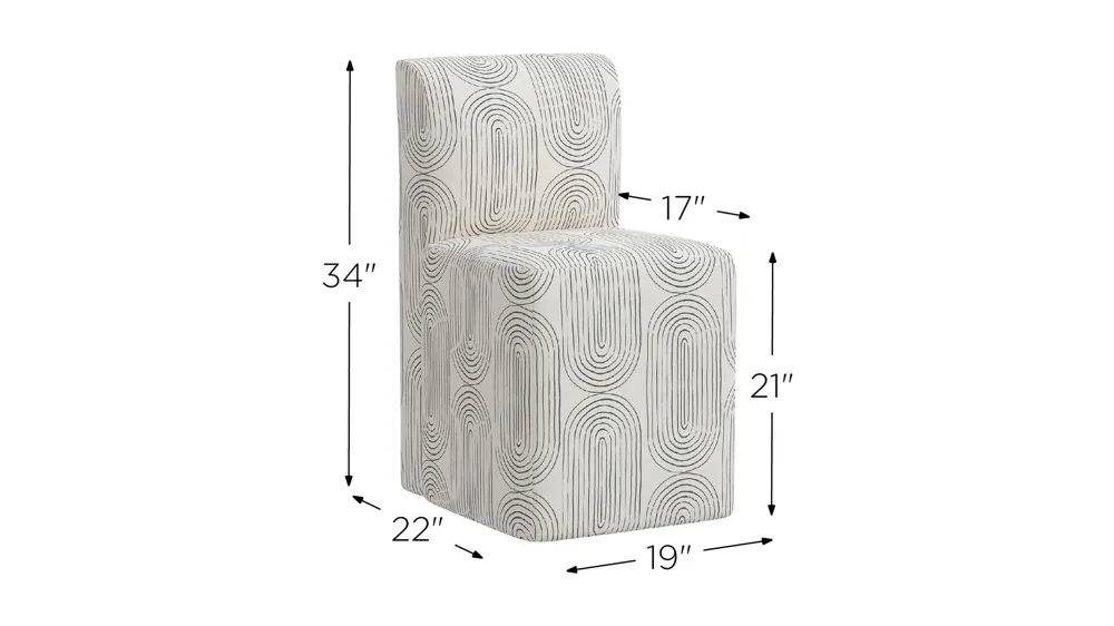 Zana Upholstered Dining Chair Dimensions